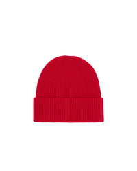 Bonnet à revers en cachemire - Dark Red