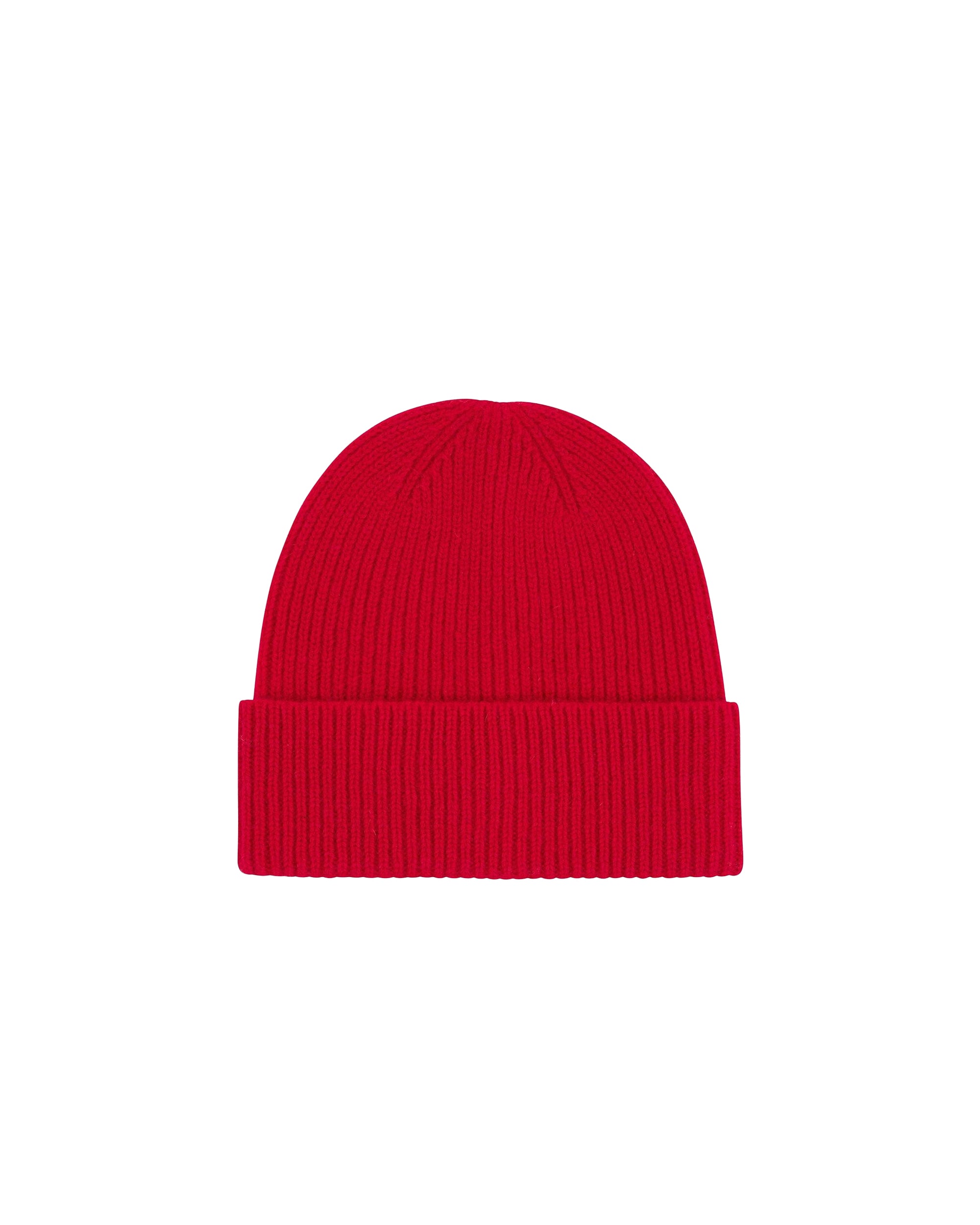 Bonnet à revers en cachemire - Dark Red