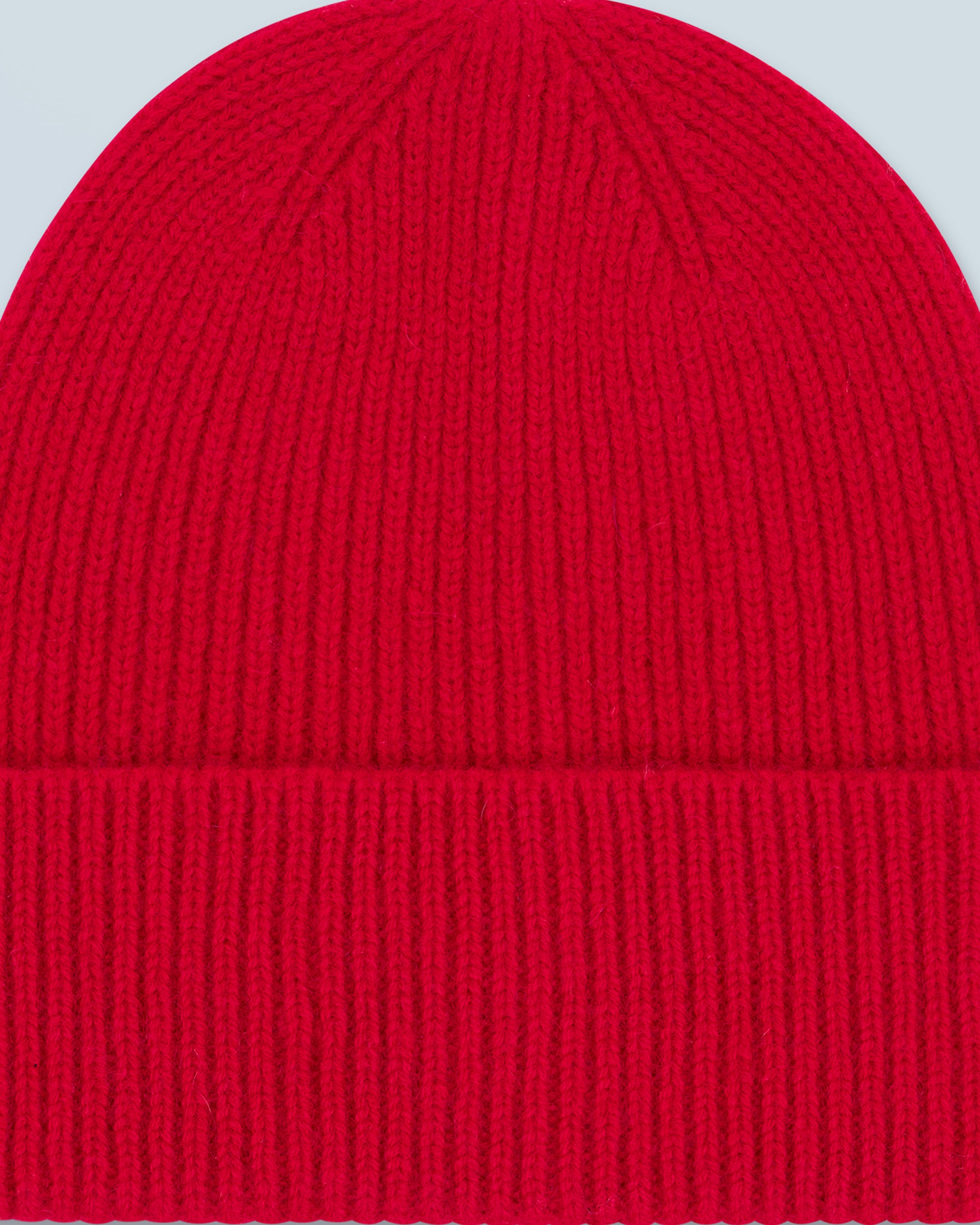 Bonnet à revers en cachemire - Dark Red