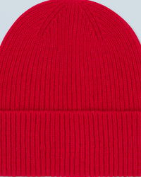 DARK RED / NEW / QTY : 38 / Bonnet à Revers à Petites Côtes - Dark Red