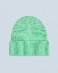 UTOPIC GREEN MOULINE / NEW / QTY : 66 / Bonnet à Revers à Petites Côtes - Utopic Green Mouline