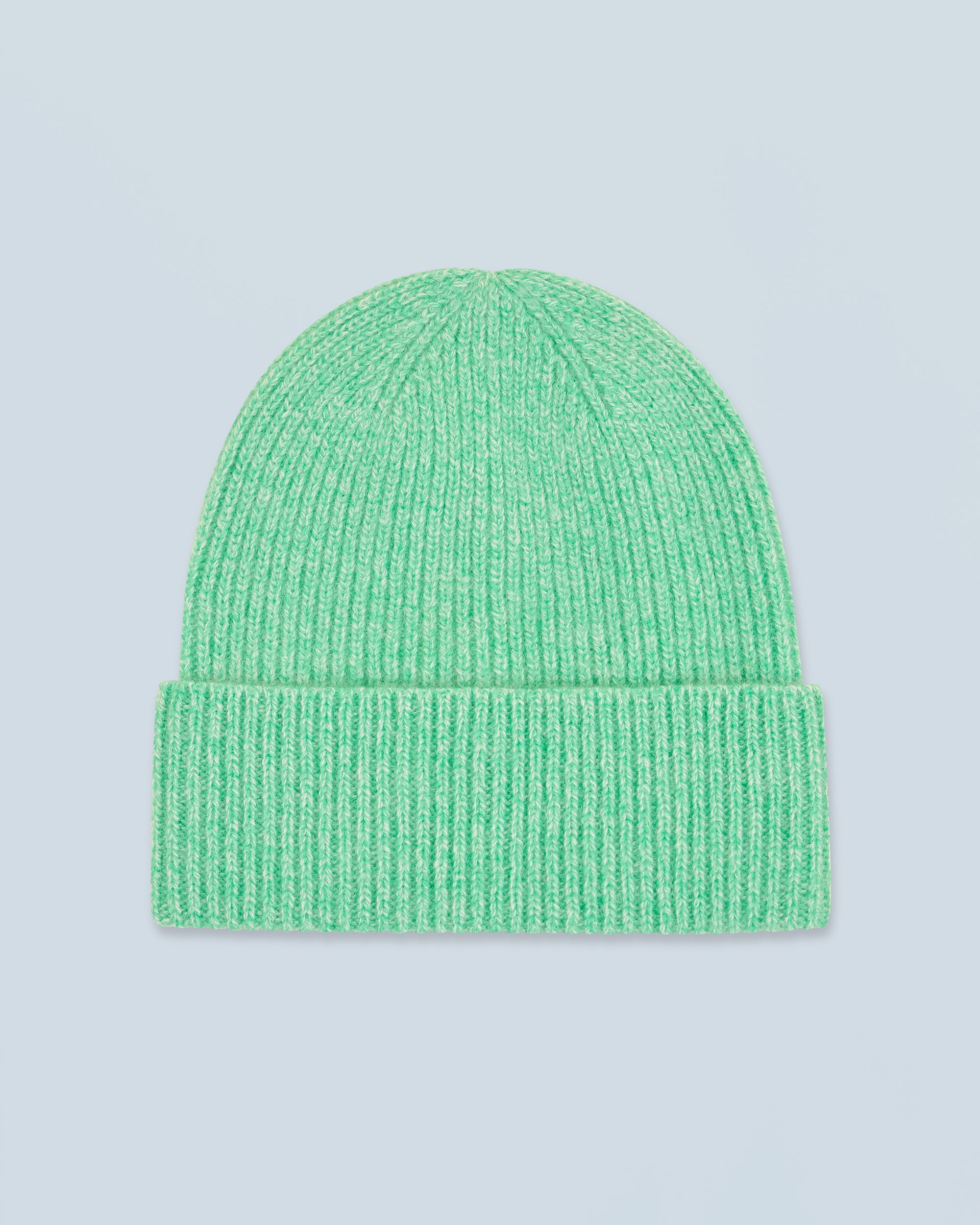 UTOPIC GREEN MOULINE / NEW / QTY : 66 / Bonnet à Revers à Petites Côtes - Utopic Green Mouline