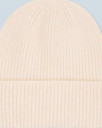 Cashmere hat with lapels - Ecru
