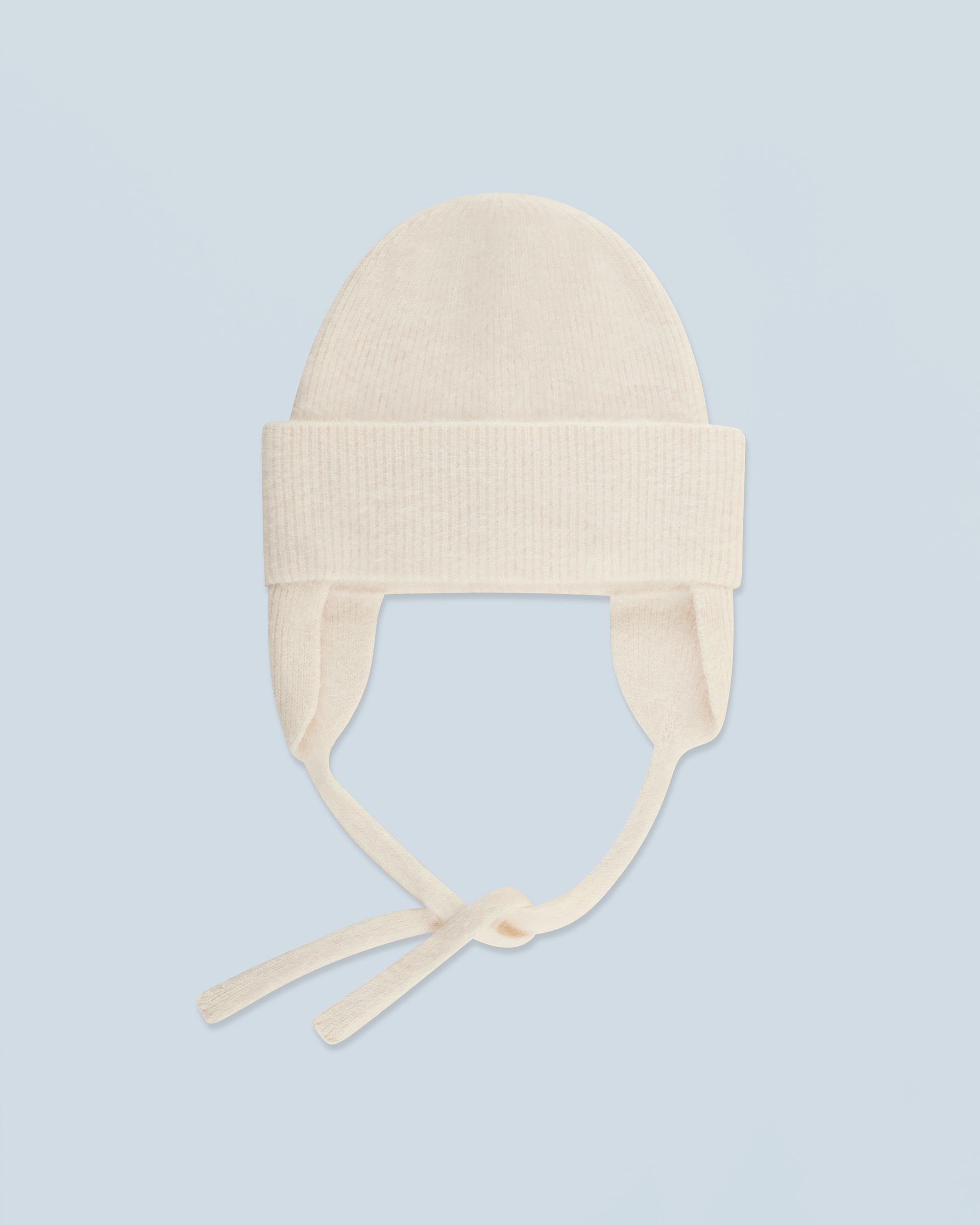 ECRU / NEW / QTY : 31 / Bonnet à Revers Cachemire Brossé - Ecru
