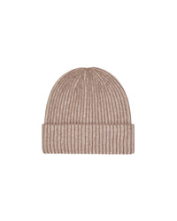 Bonnet à revers en cachemire - Taupe