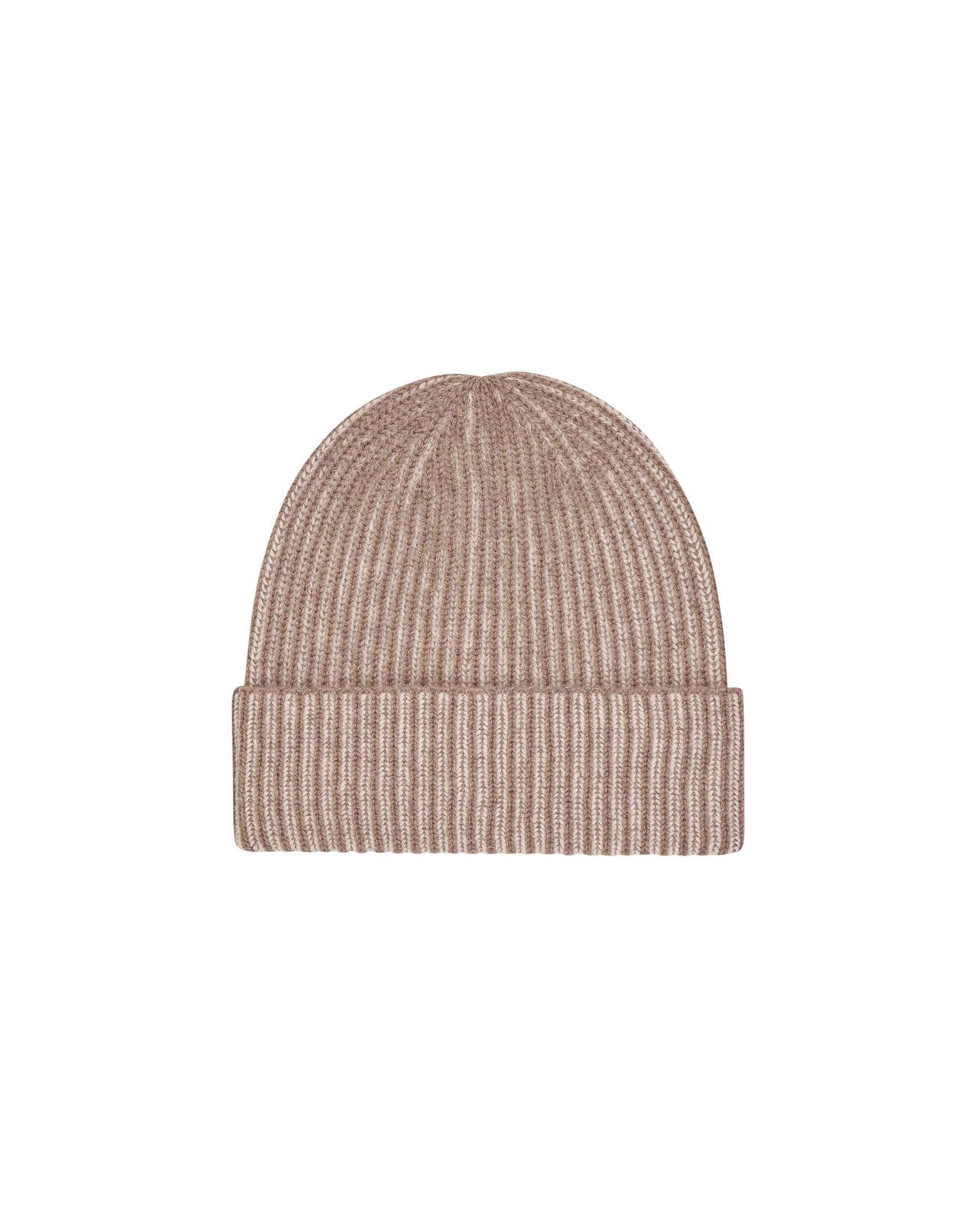 Bonnet à revers en cachemire - Taupe