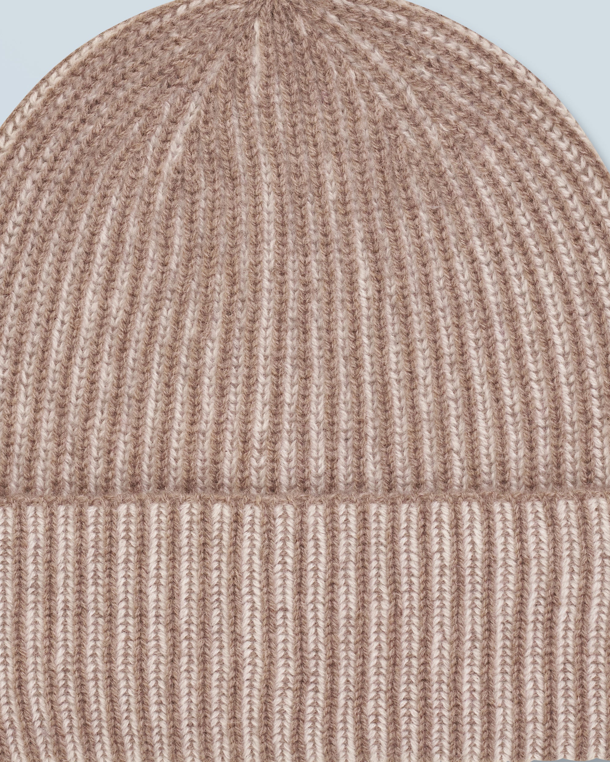 Bonnet à revers en cachemire - Taupe