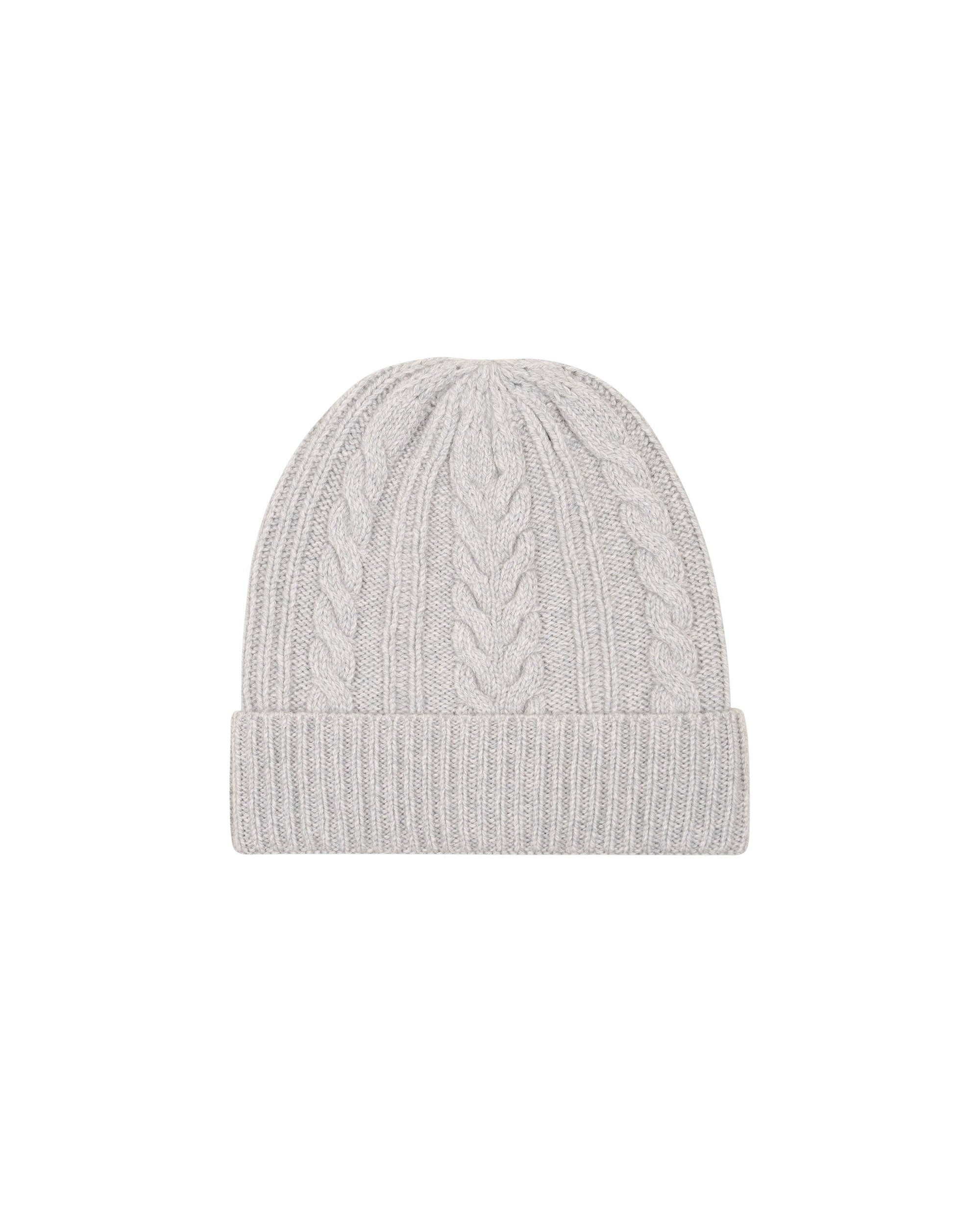 Bonnet à revers en cachemire - Grey Stone