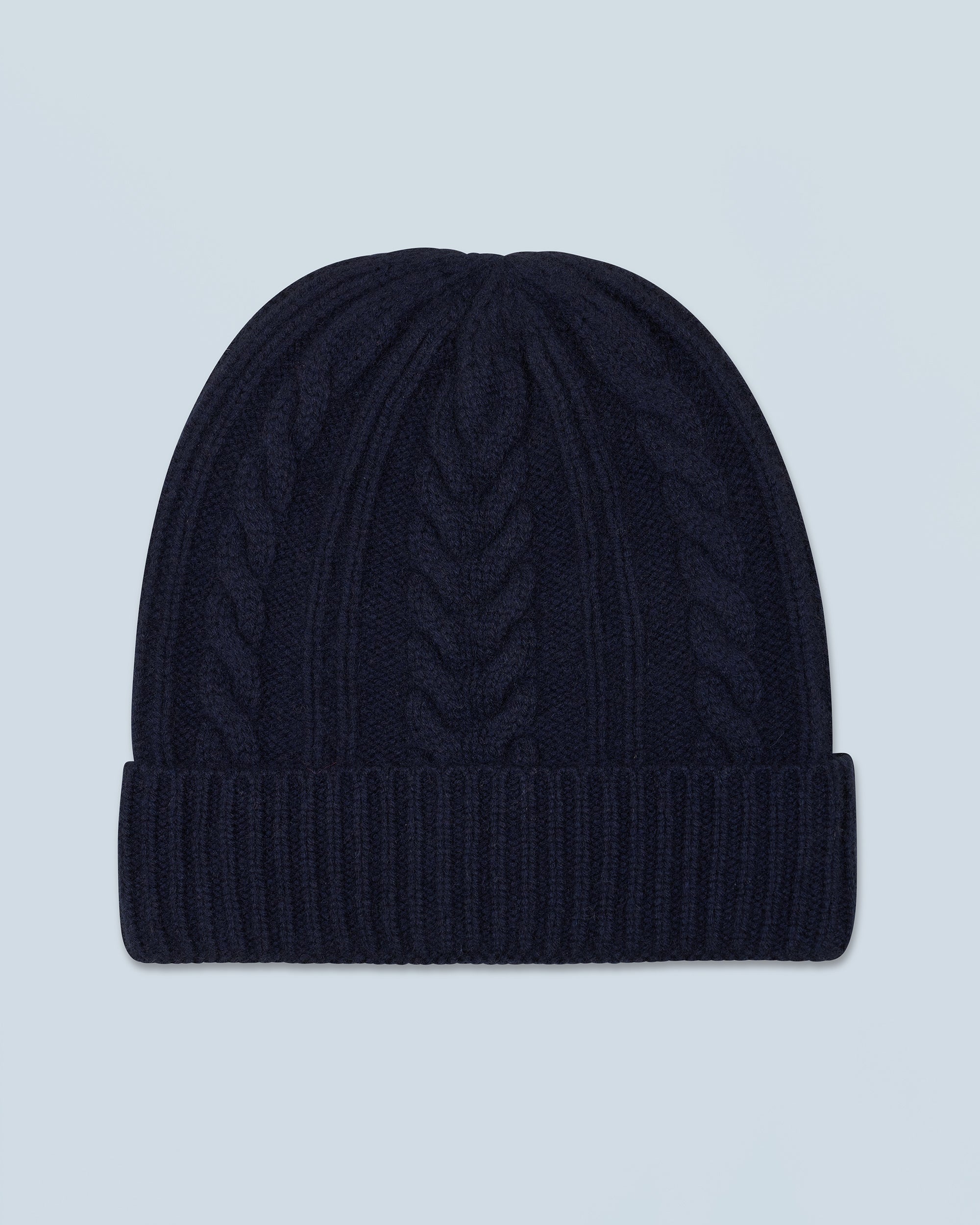 NAVY / NEW / QTY : 72 / Bonnet à Revers à Torsades - Navy