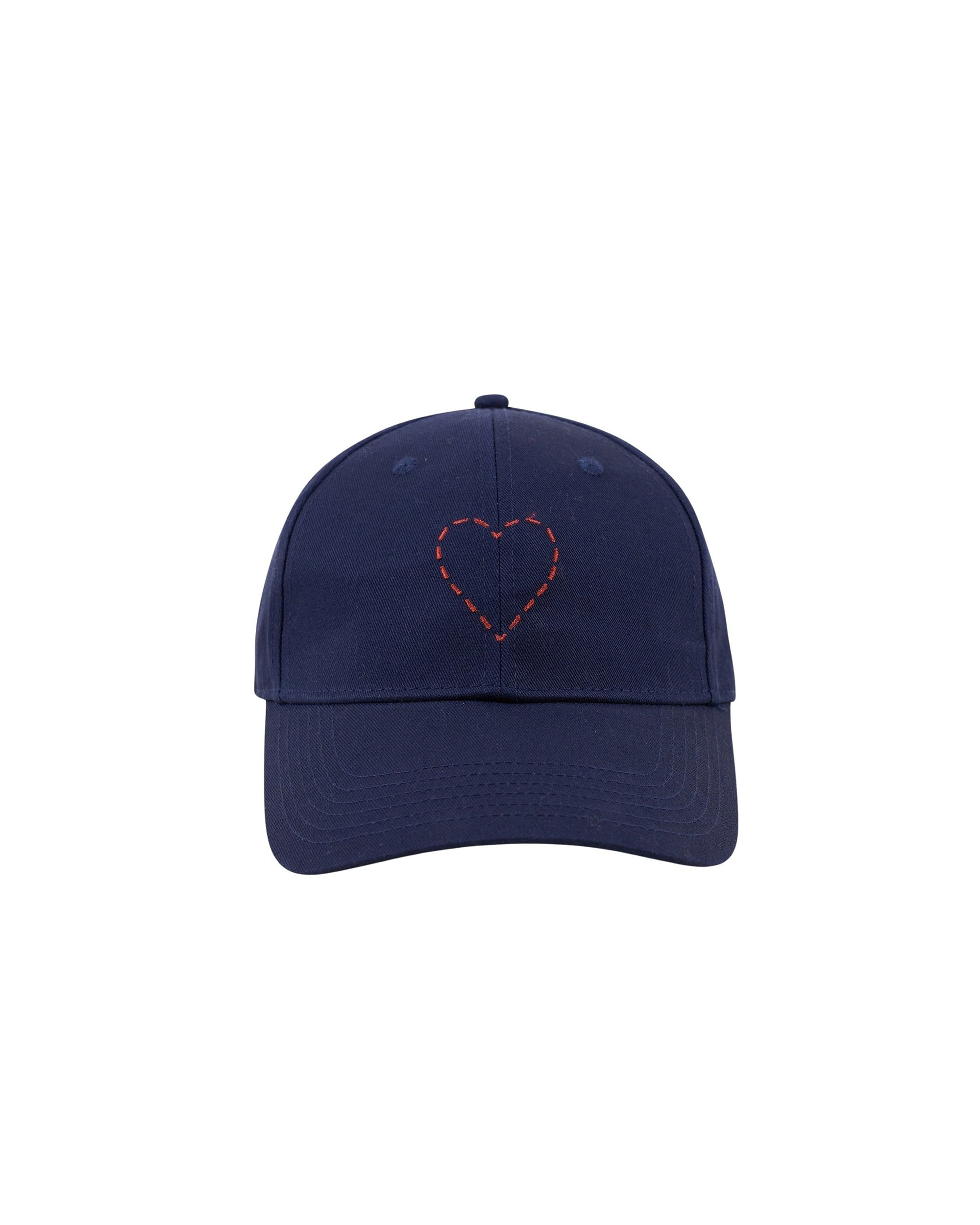 Casquette à visière courbée Coeur brodé - Navy