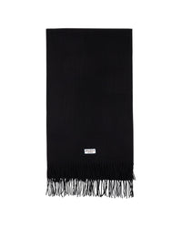 Echarpe à franges en cachemire - Noir