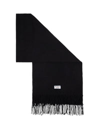 Echarpe à franges en cachemire - Noir