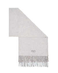 Echarpe à franges en cachemire - Gris Chiné Clair