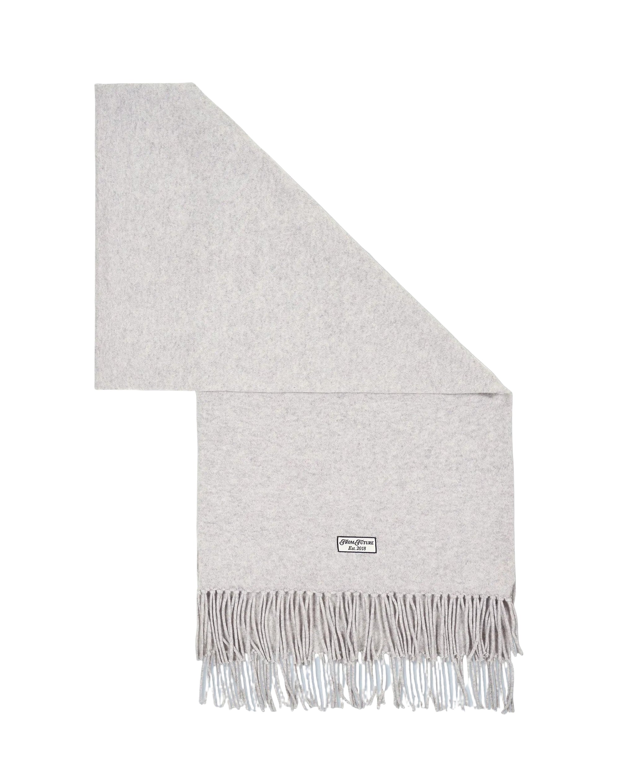 Echarpe à franges en cachemire - Gris Chiné Clair