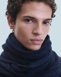 NAVY / NEW / QTY : 53 / Echarpe à Franges à Torsades - Navy