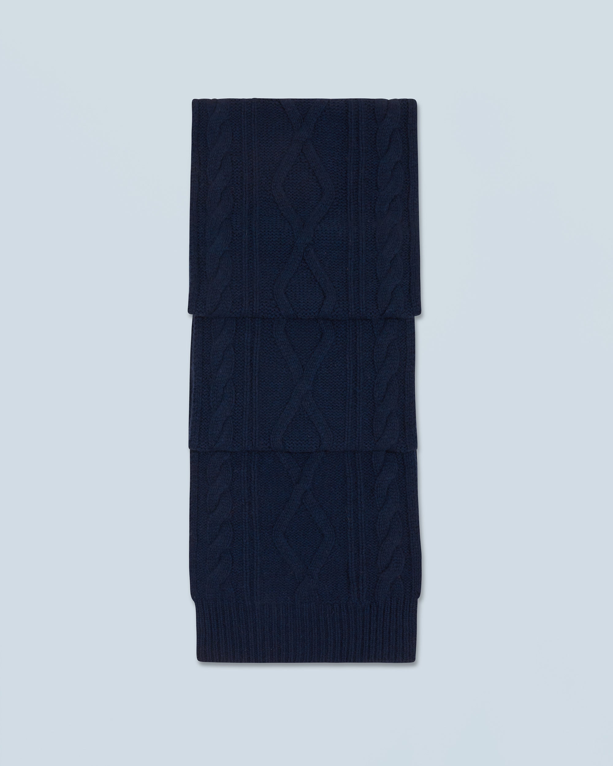 Echarpe à franges en cachemire - Navy