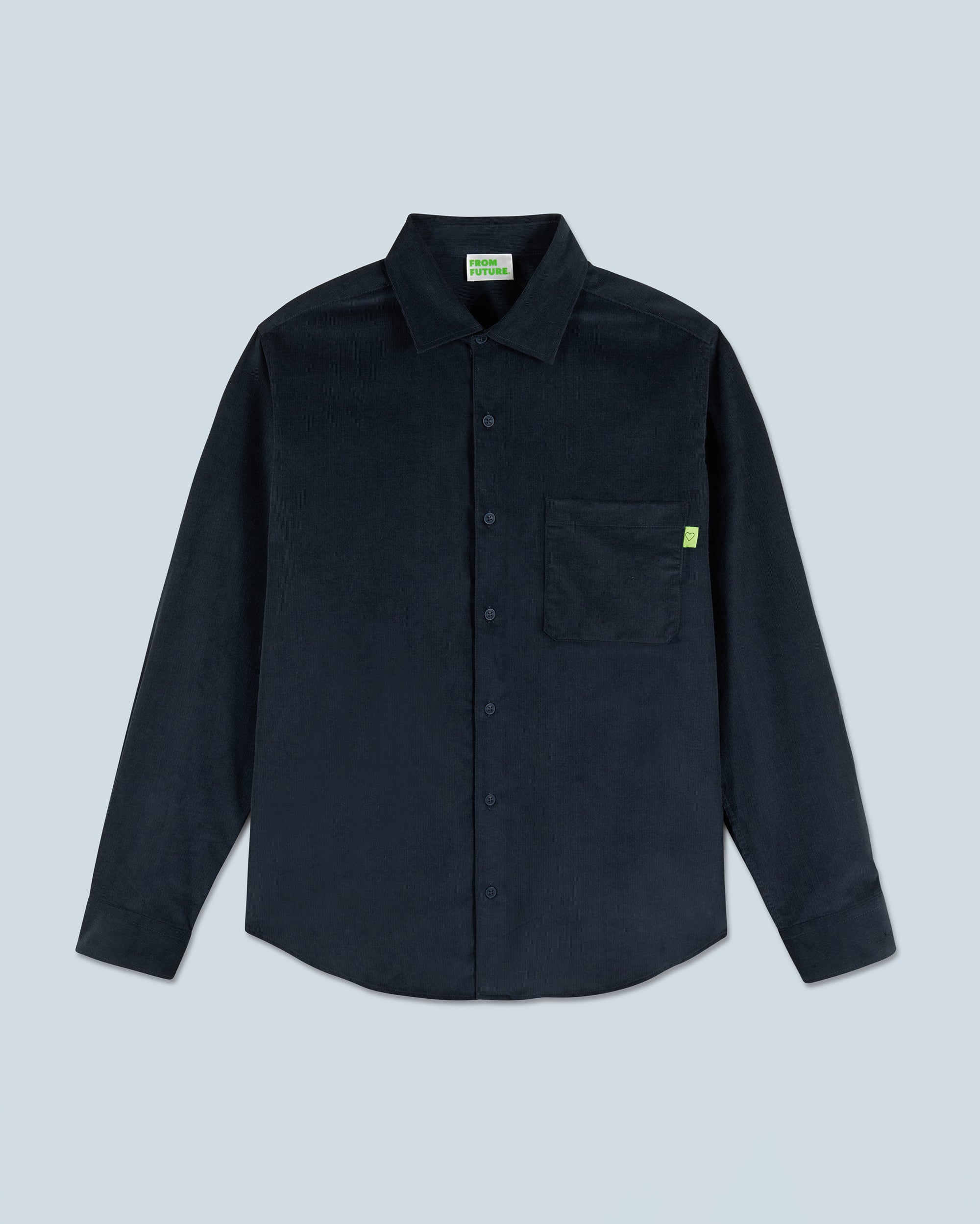 NAVY / NEW / QTY : 15 / Chemise Manches Longues Velours Cotelé - Navy