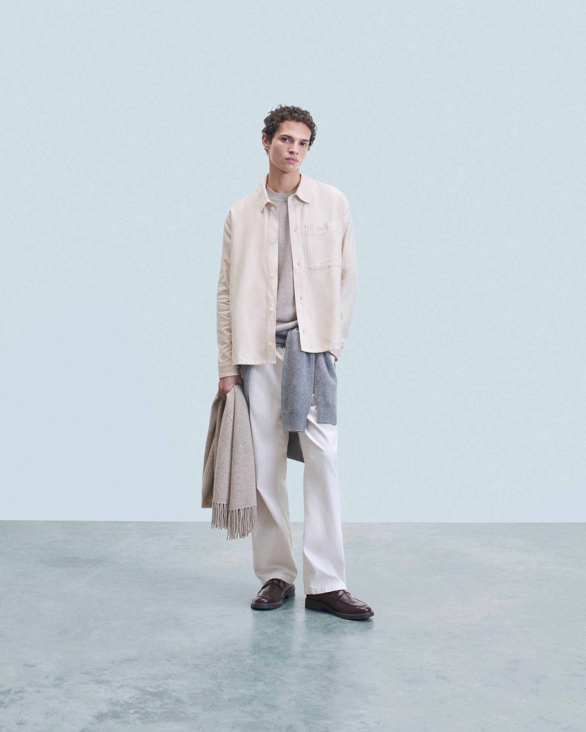 SABLE / NEW / QTY : 21 / Chemise Manches Longues From Future Poche - Sable