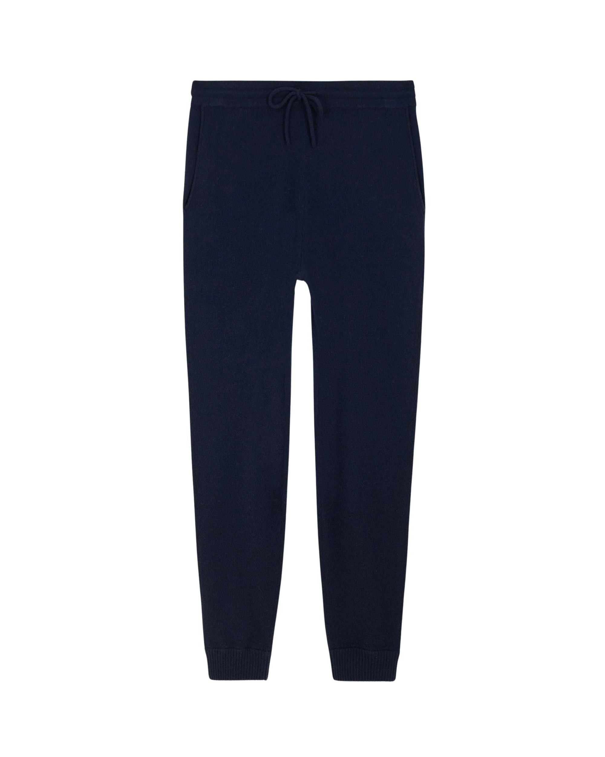 Pantalon de jogging droit en cachemire - Navy