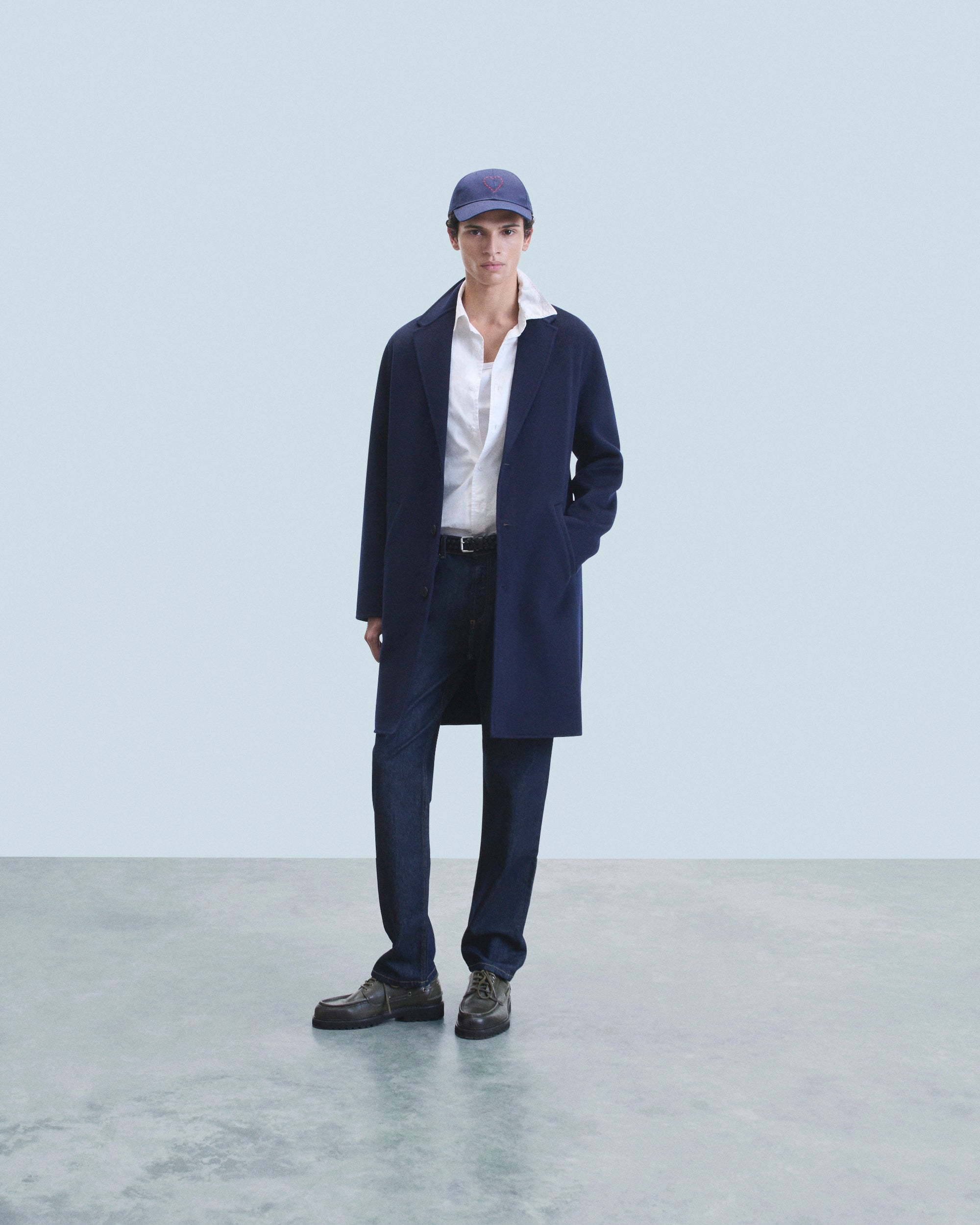 NAVY / NEW / QTY : 4 / Outerwear Manteau Long Double Face - Navy