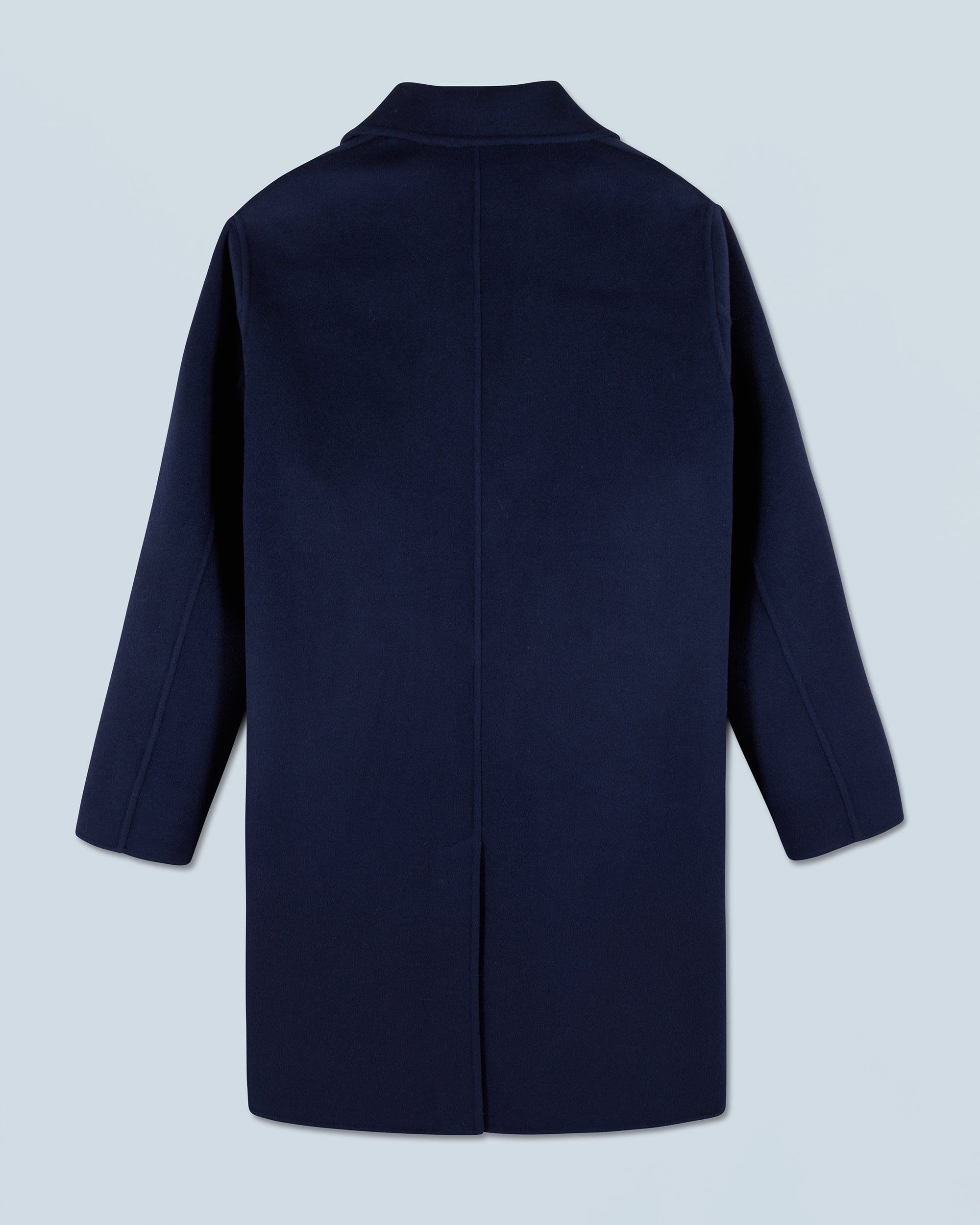 Manteau long double face en laine - Navy