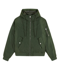Veste bomber à capuche - Kaki
