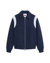 Veste teddy en laine - Navy