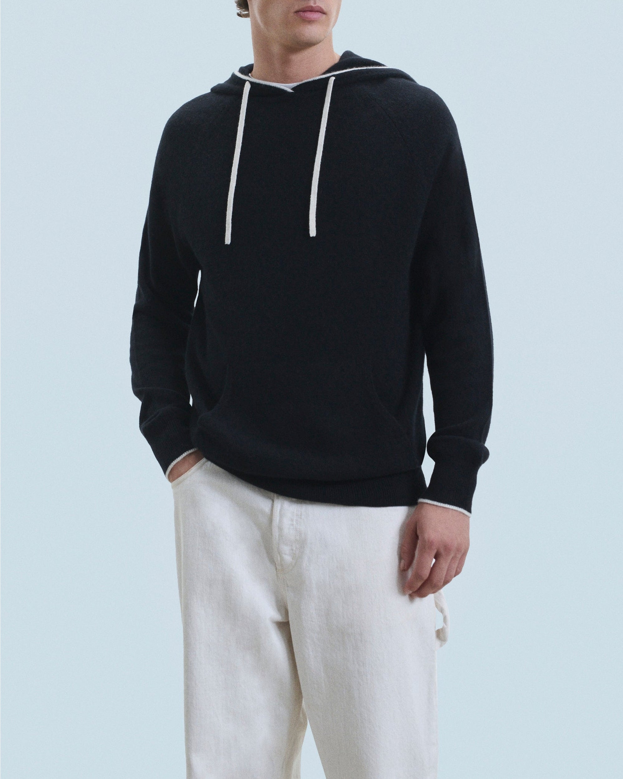 Hoodie en cachemire - Noir