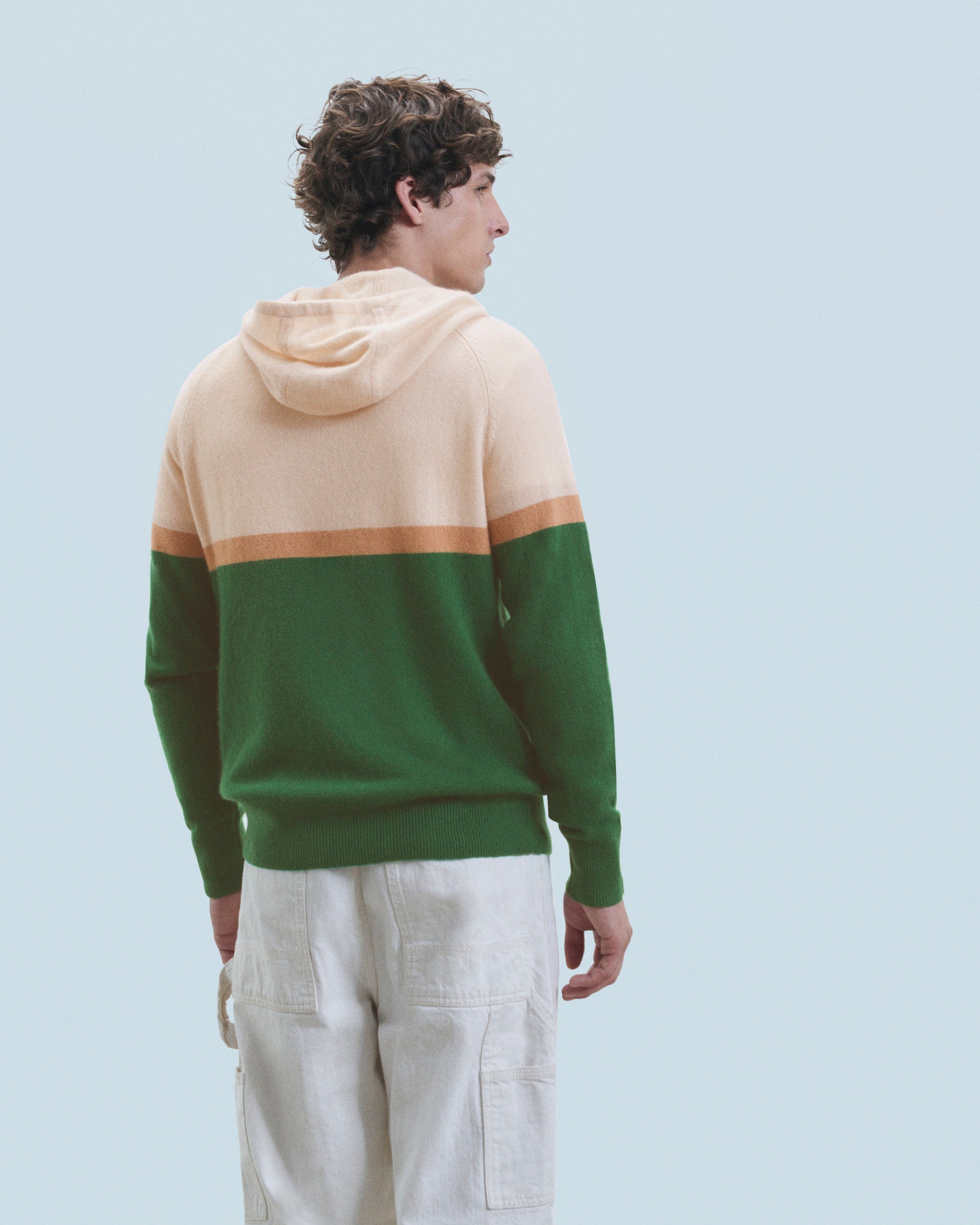 FOREST GREEN / NEW / QTY : 12 / Pull Hoodie Color Block - Forest Green