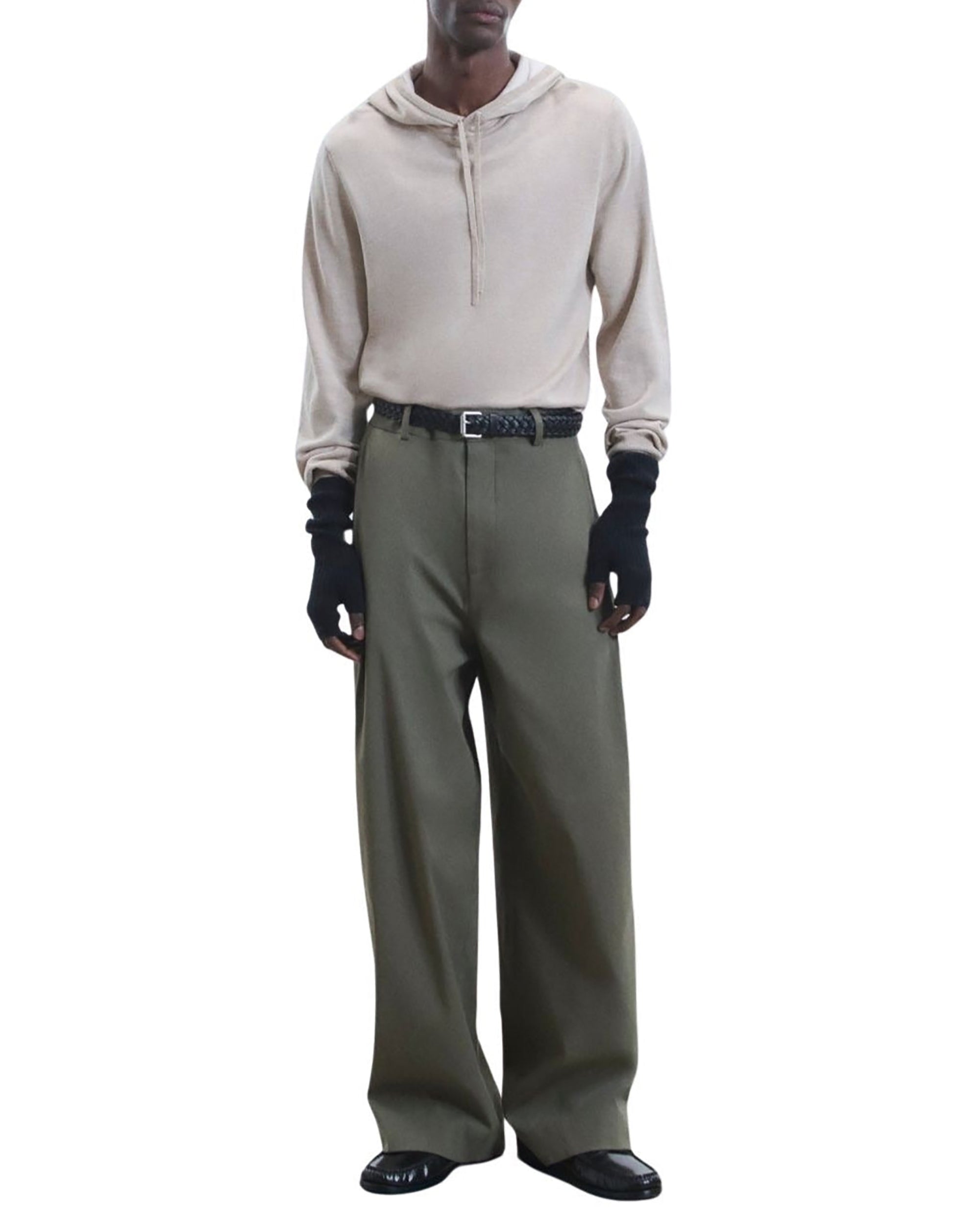 Y. ONLY PORTE / BEIGE CHINÉ / DJV / QTY : 1 / Pull Hoodie - Beige Chiné