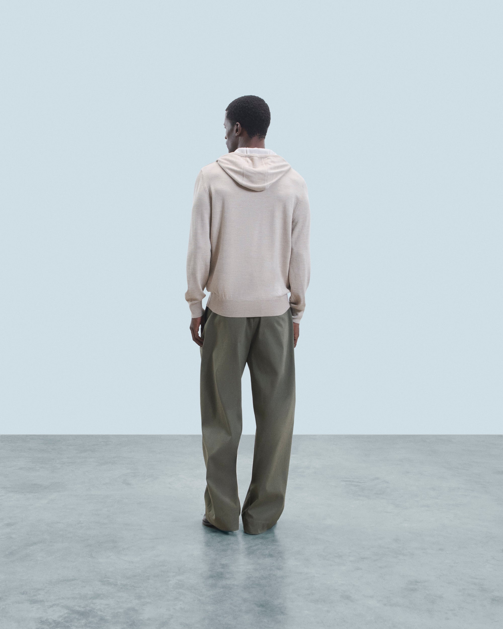 Y. ONLY PORTE / BEIGE CHINÉ / DJV / QTY : 1 / Pull Hoodie - Beige Chiné