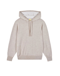 Pull à capuche en laine - Beige Chiné