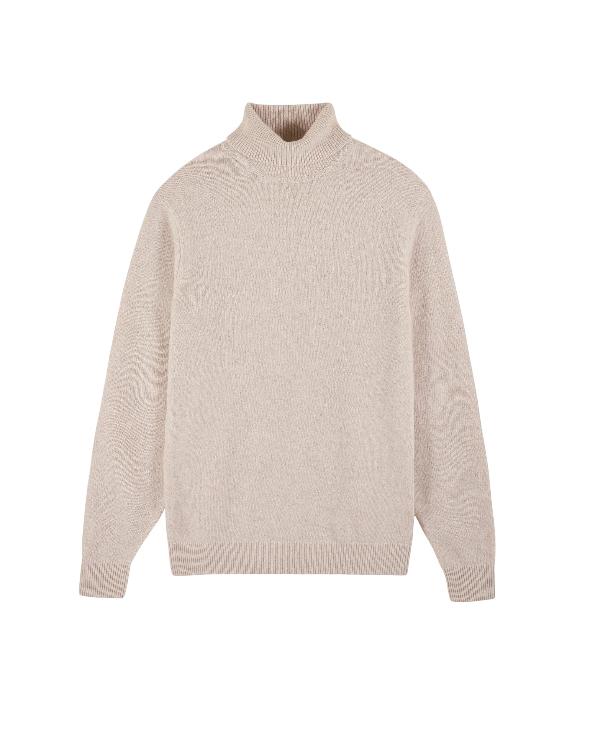 Pull col roulé en cachemire - Beige