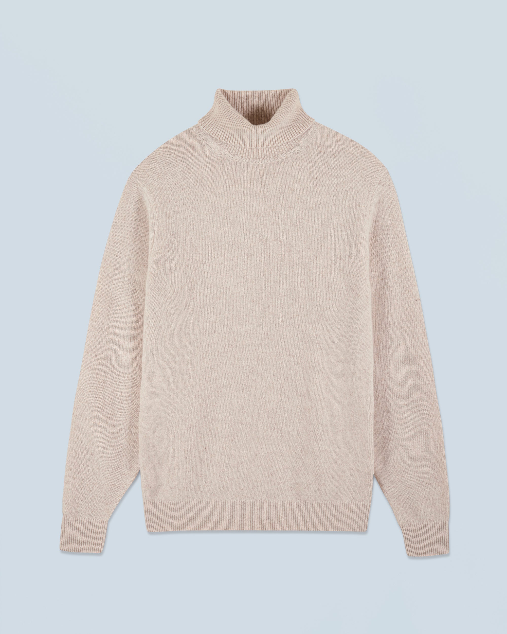 BEIGE MOULINE / NEW / QTY : 5 / Pull Col Roulé Basique Epais - Beige Mouline