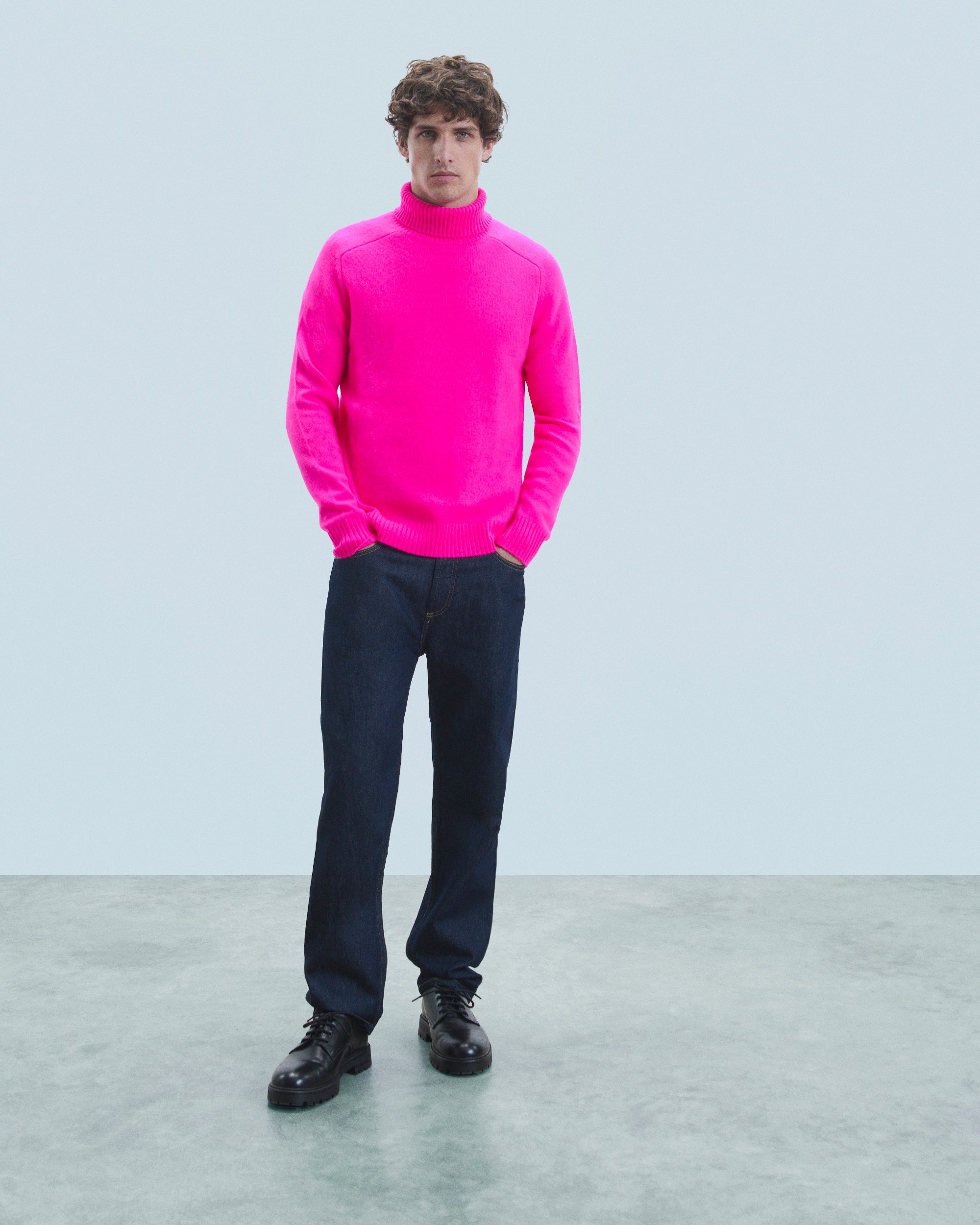 UTOPIC PINK / NEW / QTY : 1 / Pull Col Roulé - Utopic Pink
