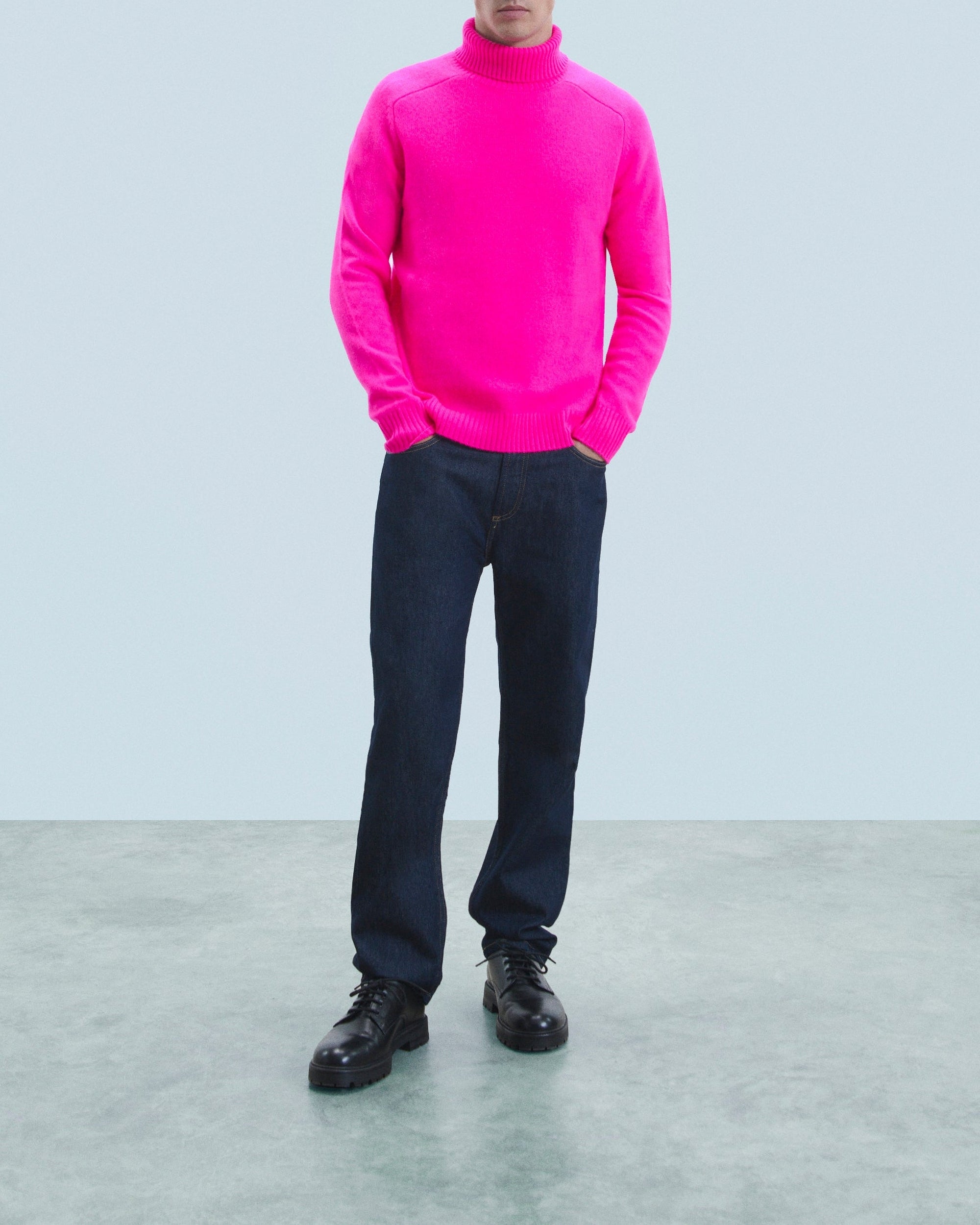 Pull col roulé en cachemire - Utopic Pink