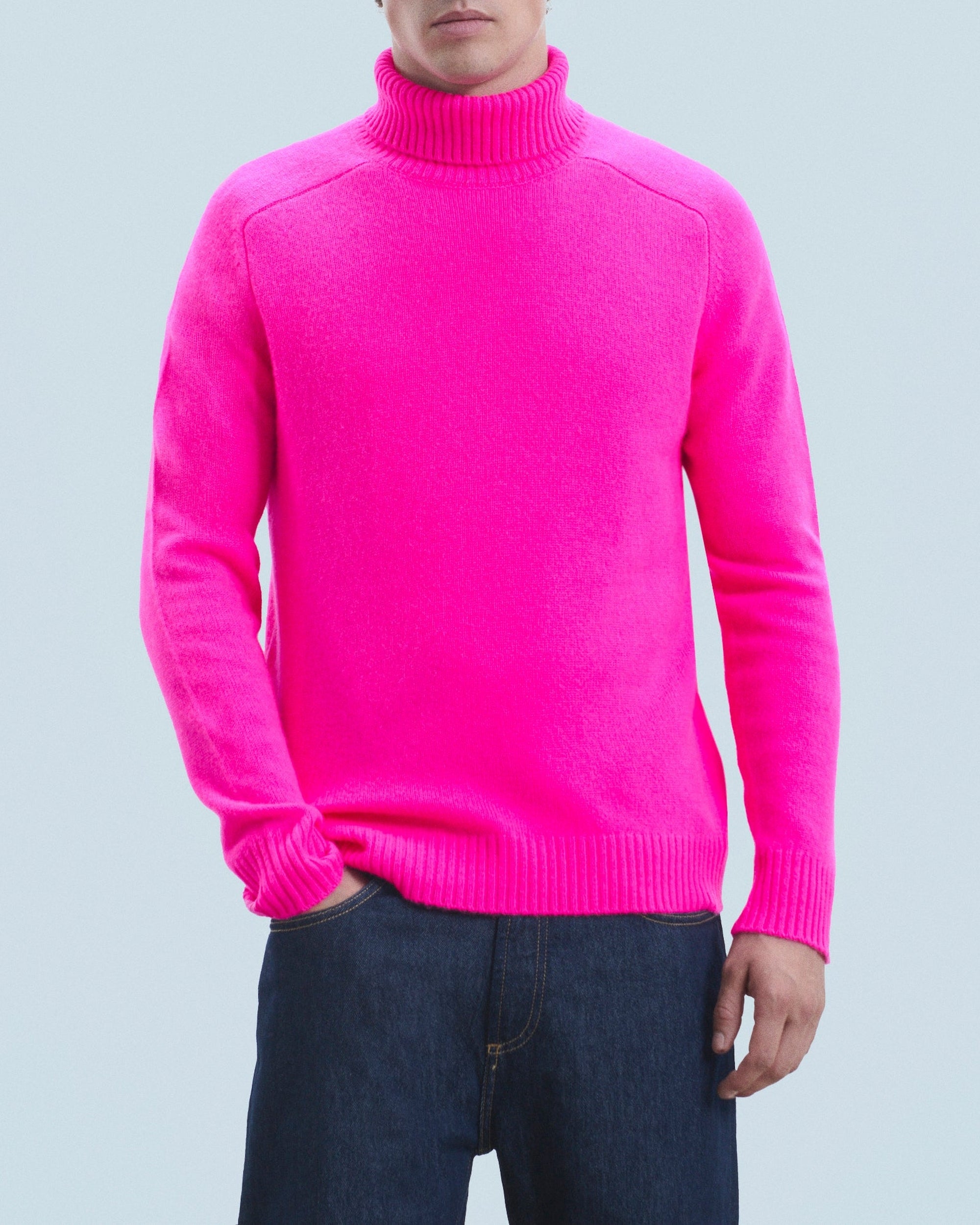 Pull col roulé en cachemire - Utopic Pink