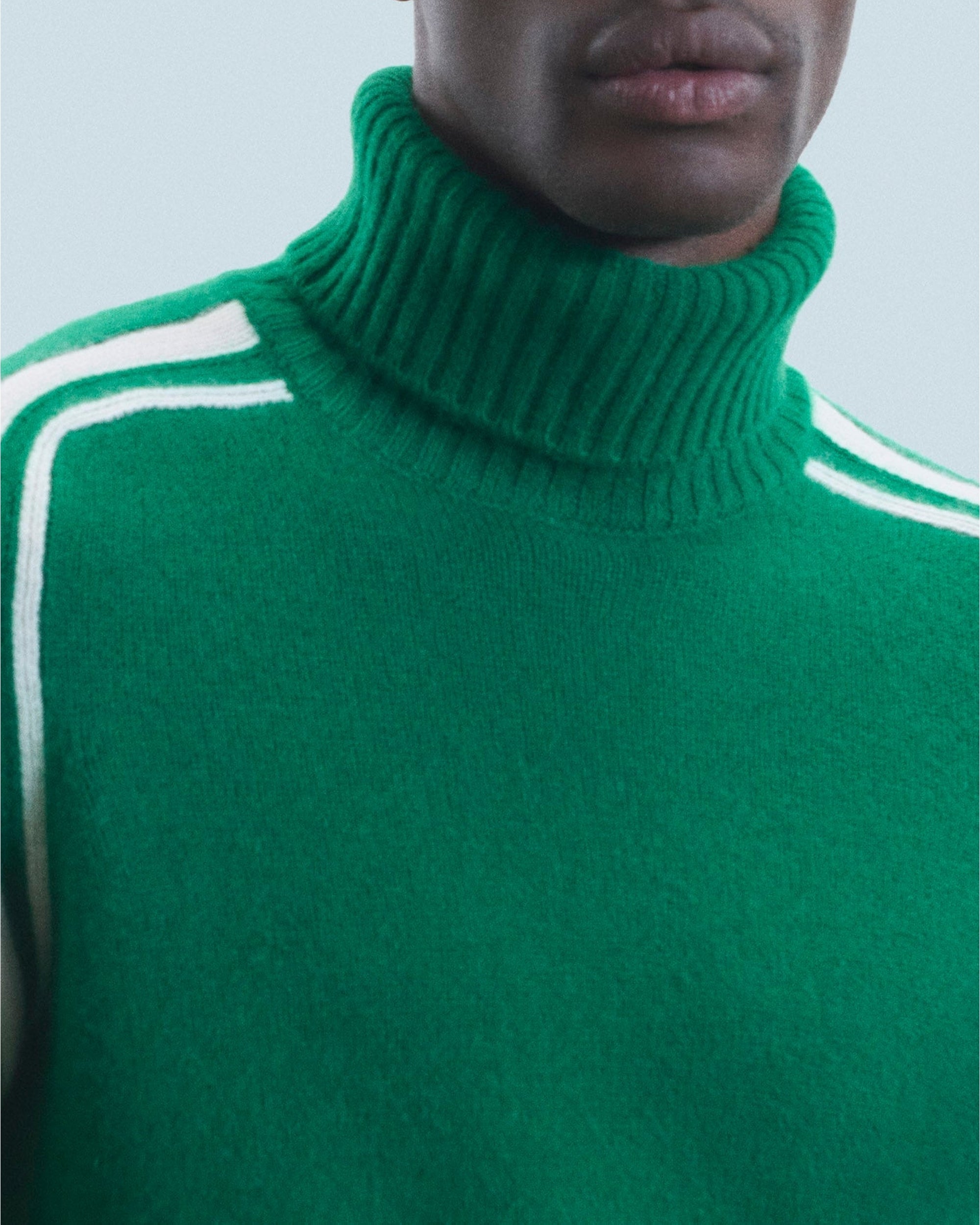 Pull col roulé en cachemire - Forest Green