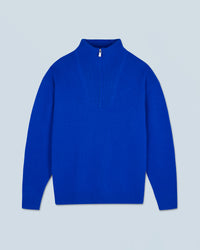 POP BLUE / NEW / QTY : 28 / Pull Col Camionneur Oversize - Pop Blue
