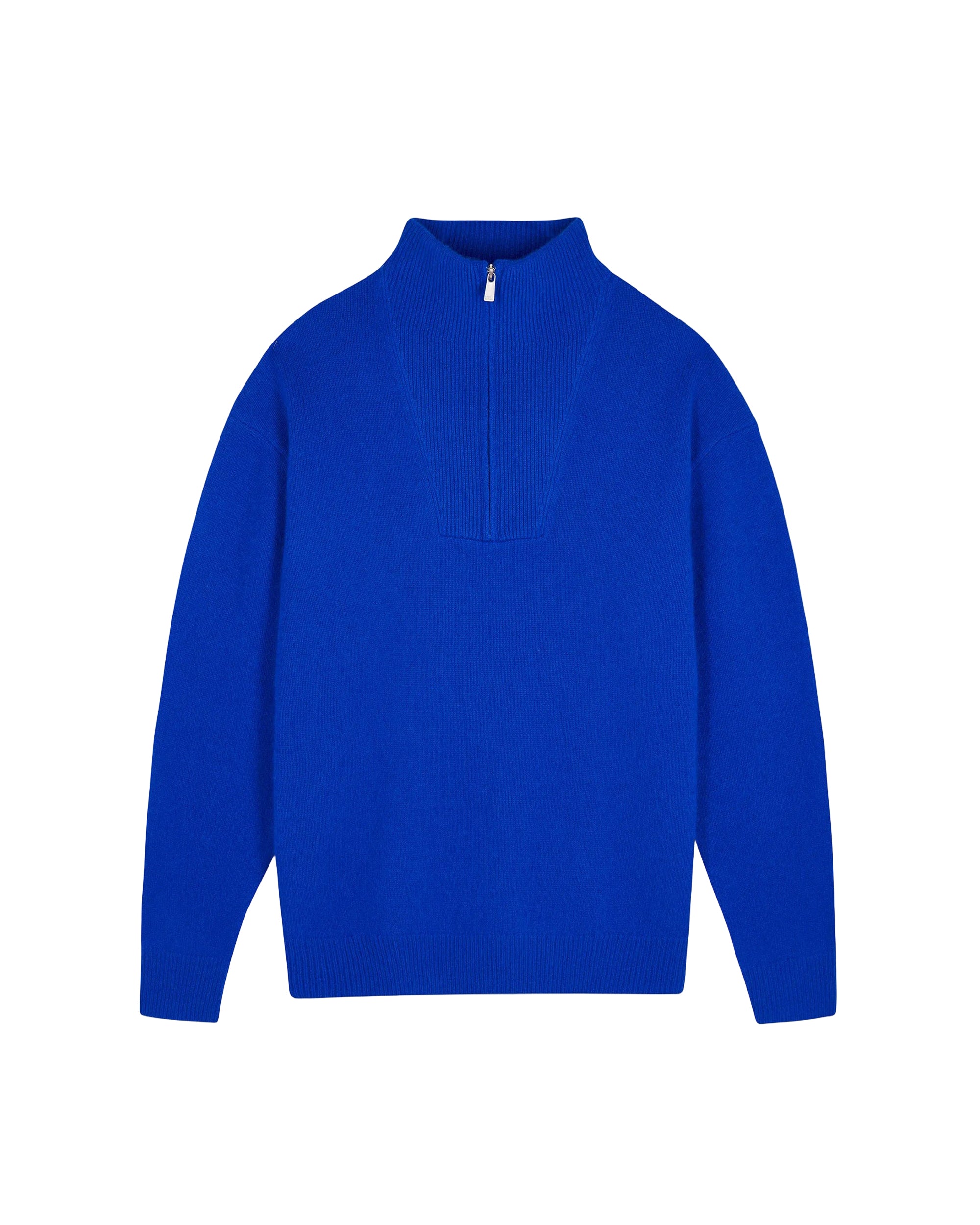 Pull oversize à col camionneur en cachemire - Pop Blue