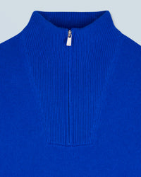 Pull oversize à col camionneur en cachemire - Pop Blue