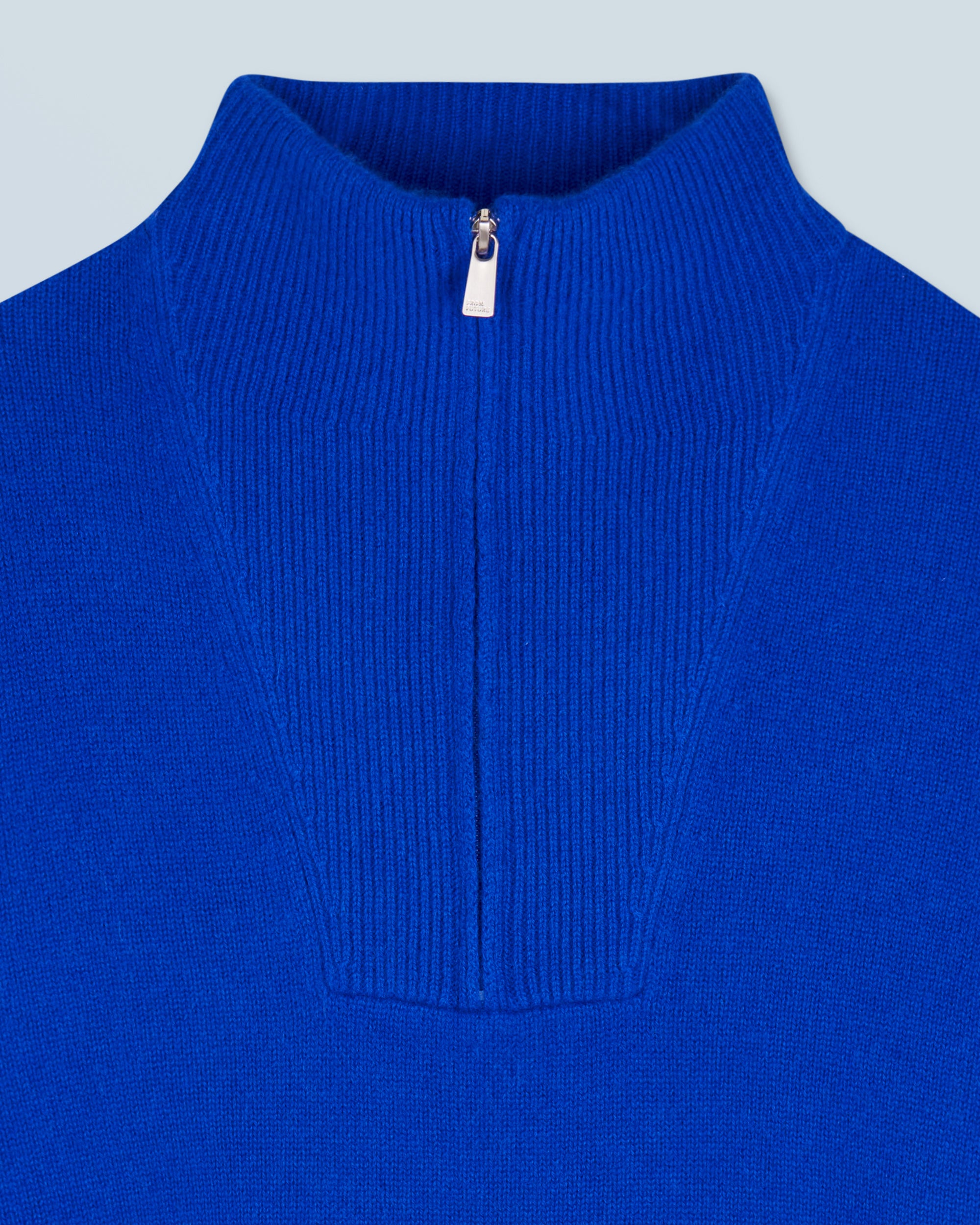 Pull oversize à col camionneur en cachemire - Pop Blue
