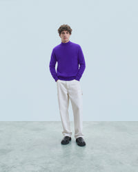 INTENSE PURPLE / NEW / QTY : 2 / Pull Col Montant Basique Léger - Intense Purple