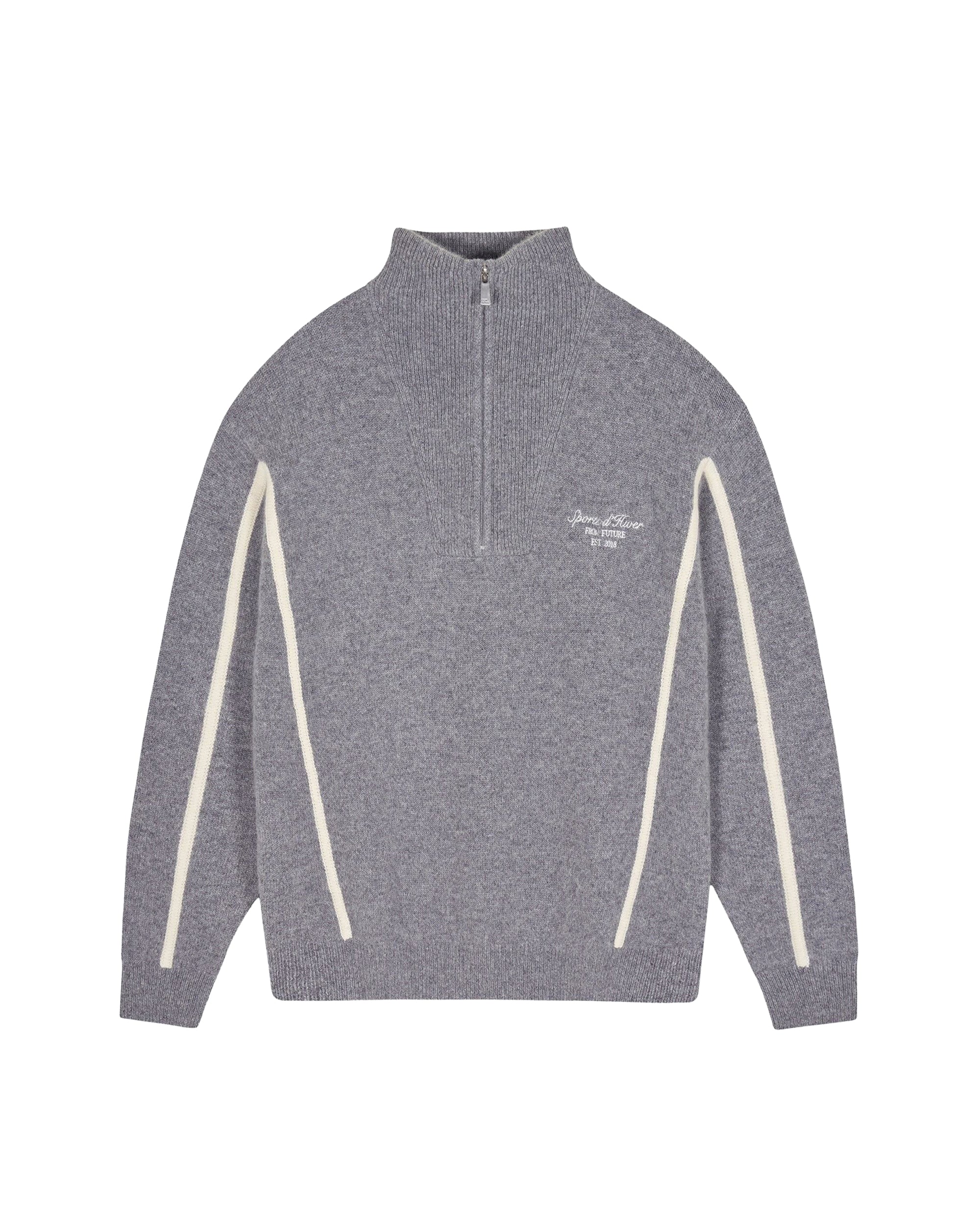 Pull à col camionneur en cachemire - Gris Chiné Foncé
