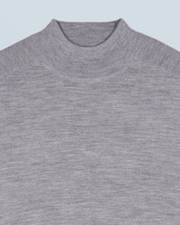 GRIS CHINE FONCE / DJV / QTY : 12 / Pull Col Montant - Gris Chine Fonce