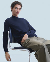 NAVY / DJV / QTY : 1 / Pull Col Montant - Navy