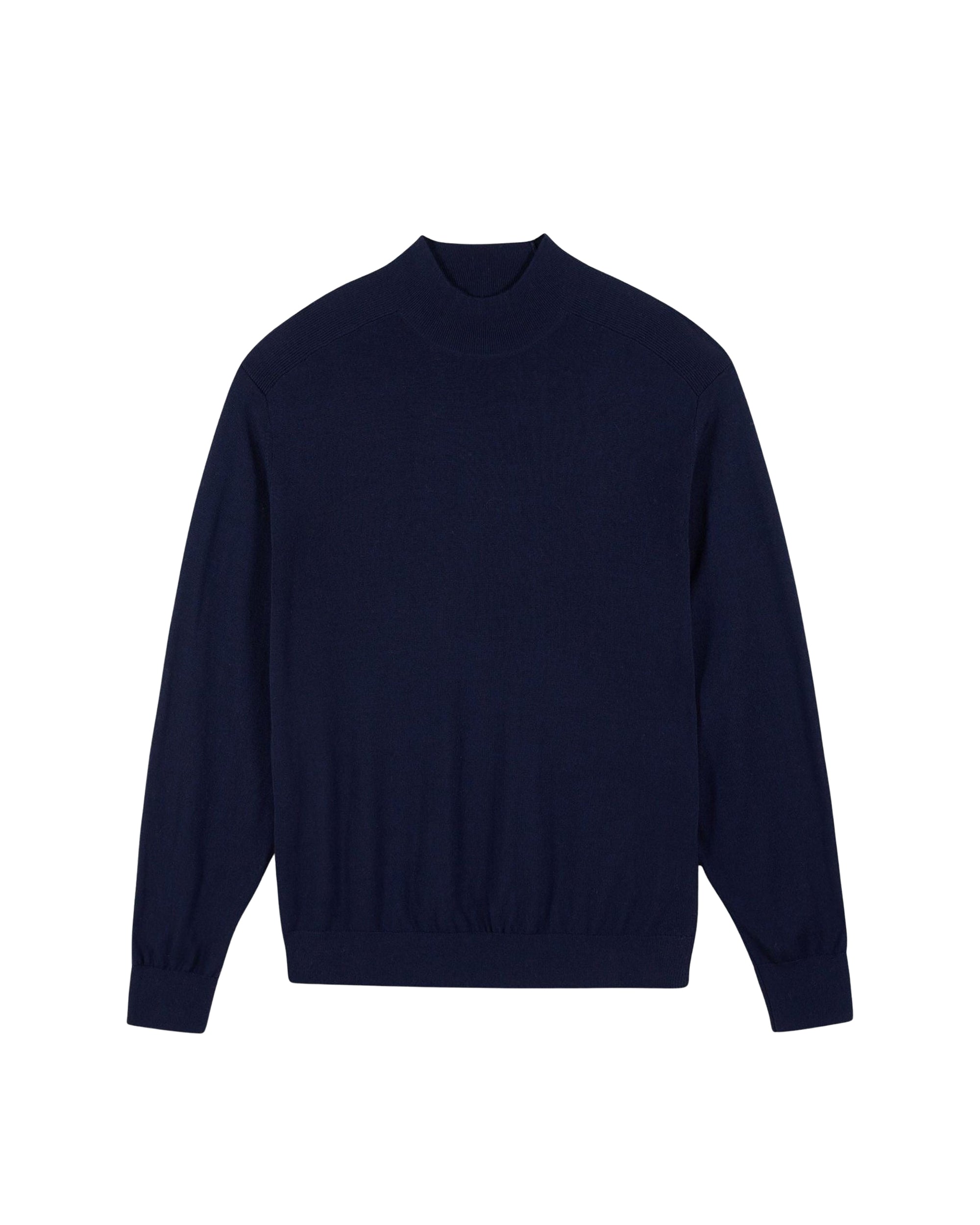 Pull col montant en laine - Navy