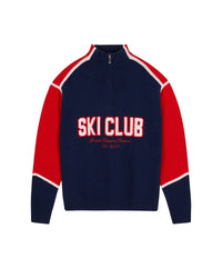 Pull à col camionneur Ski Club en cachemire - Navy