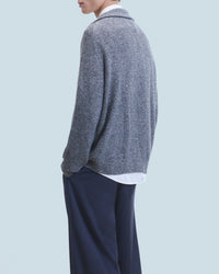 ZZ HORS LIGNE Pull col Camionneur en cachemire - Black Mouline
