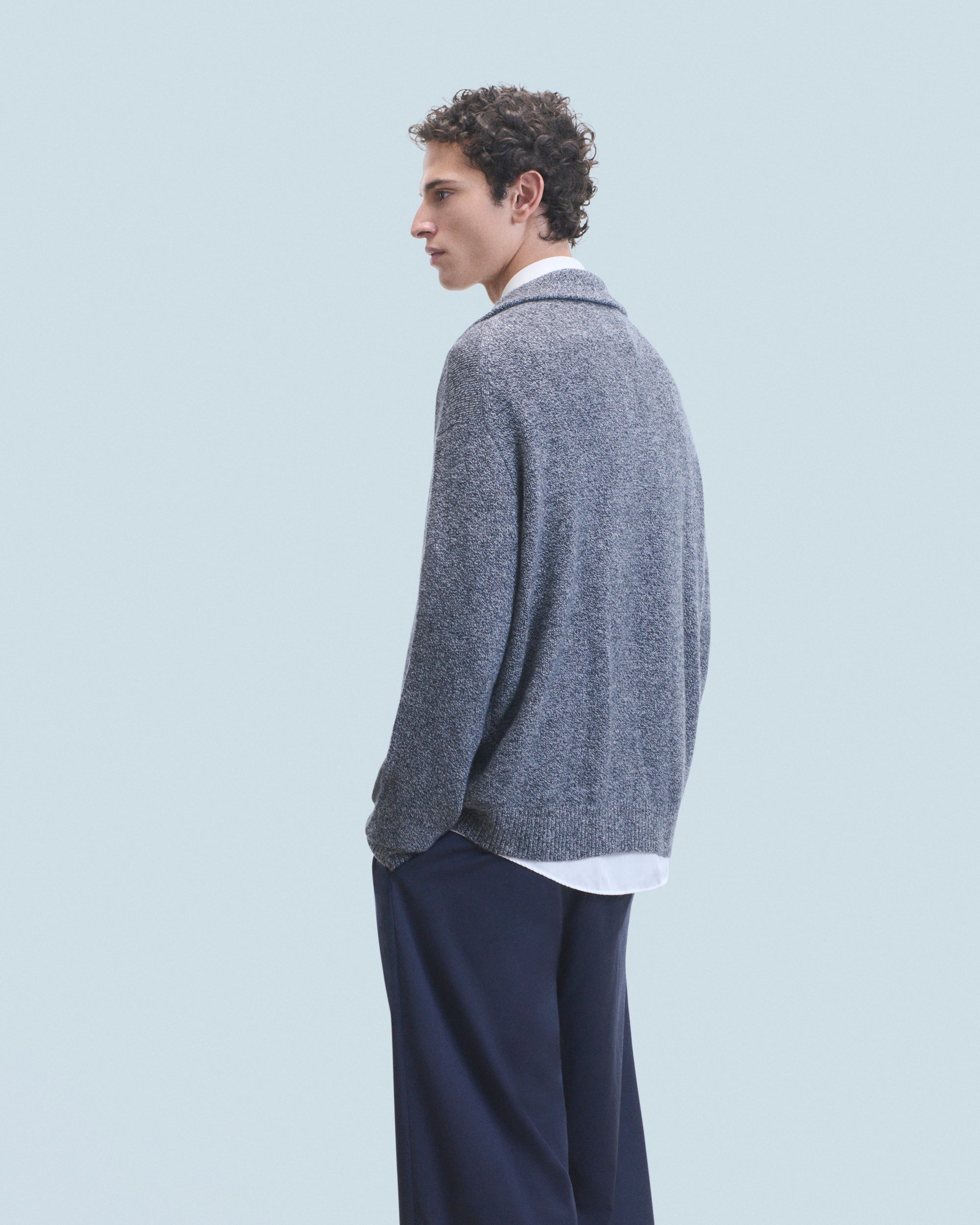 BLACK MOULINE / DJV / QTY : 0 / Pull Col Camionneur - Black Mouline